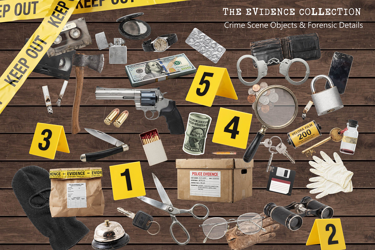 CASE FILES True Crime Detective Kit, an Object Graphic by DreamoraArt (Photo 2 of 8)