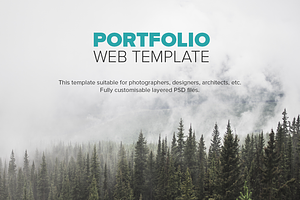 Portfolio Web UI Template PSD