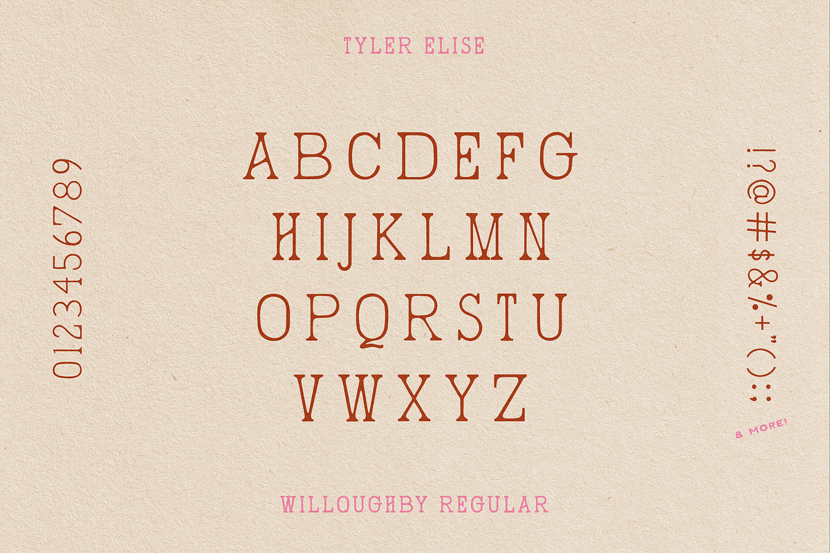 WILLOUGHBY by Tyler Elise, a Serif Font by tylerelise (Photo 2 of 7)