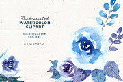 Bright Roses Watercolor Elements, an Illustration by Mia Digital (Thumbnail 4 of 4)