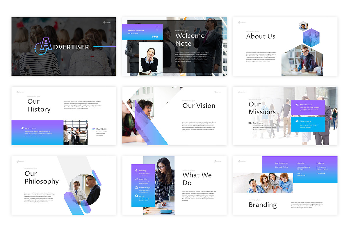 Advertiser - Powerpoint Template, a Presentation Template by kylyman