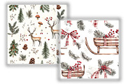 Rustic Christmas Seamless Patterns, a Pattern Graphic by Design Market (Thumbnail 4 of 4)