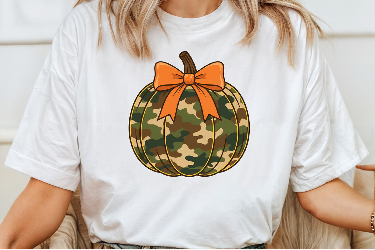 Coquette Camo Pumpkin Glitter Fall, an Illustration by Craft Nest (Photo 6 of 6)