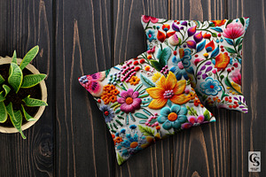 Mexican Flowers Embroidery Patterns