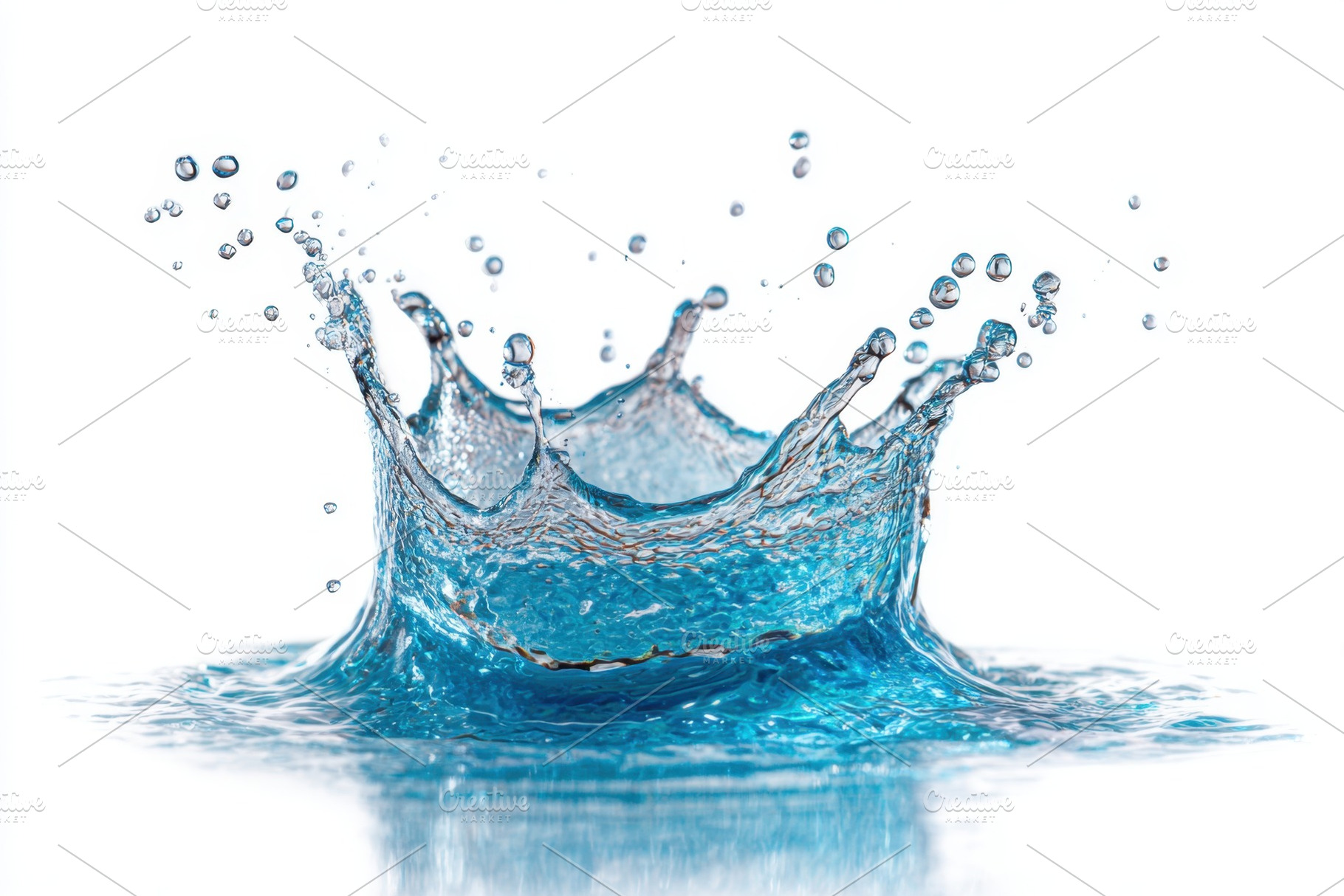 Water splash creating a crown shape, an Abstract Photo by AlyaAnd