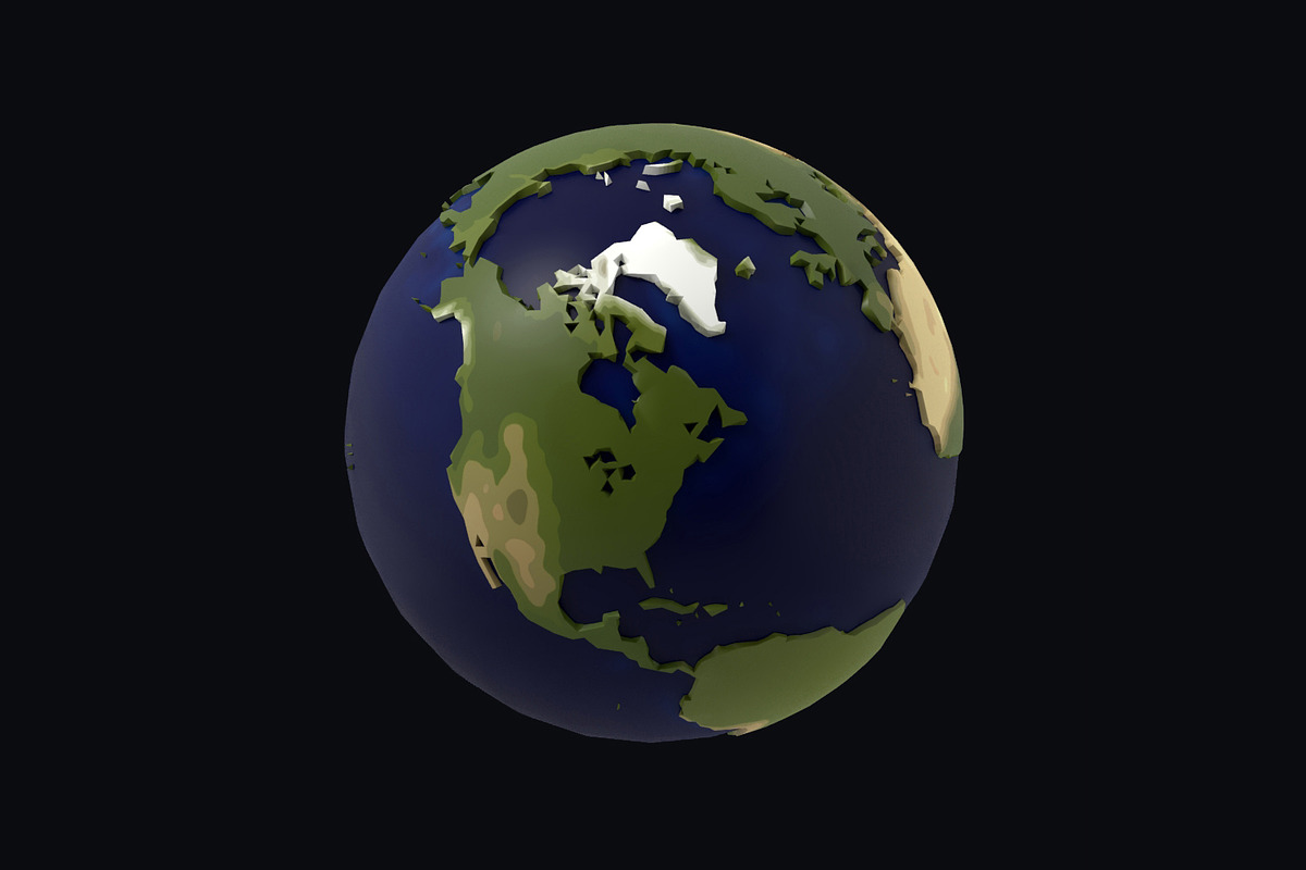 Earth low poly simple design cartoon, an Environmental 3D Model by CGTech (Photo 5 of 24)
