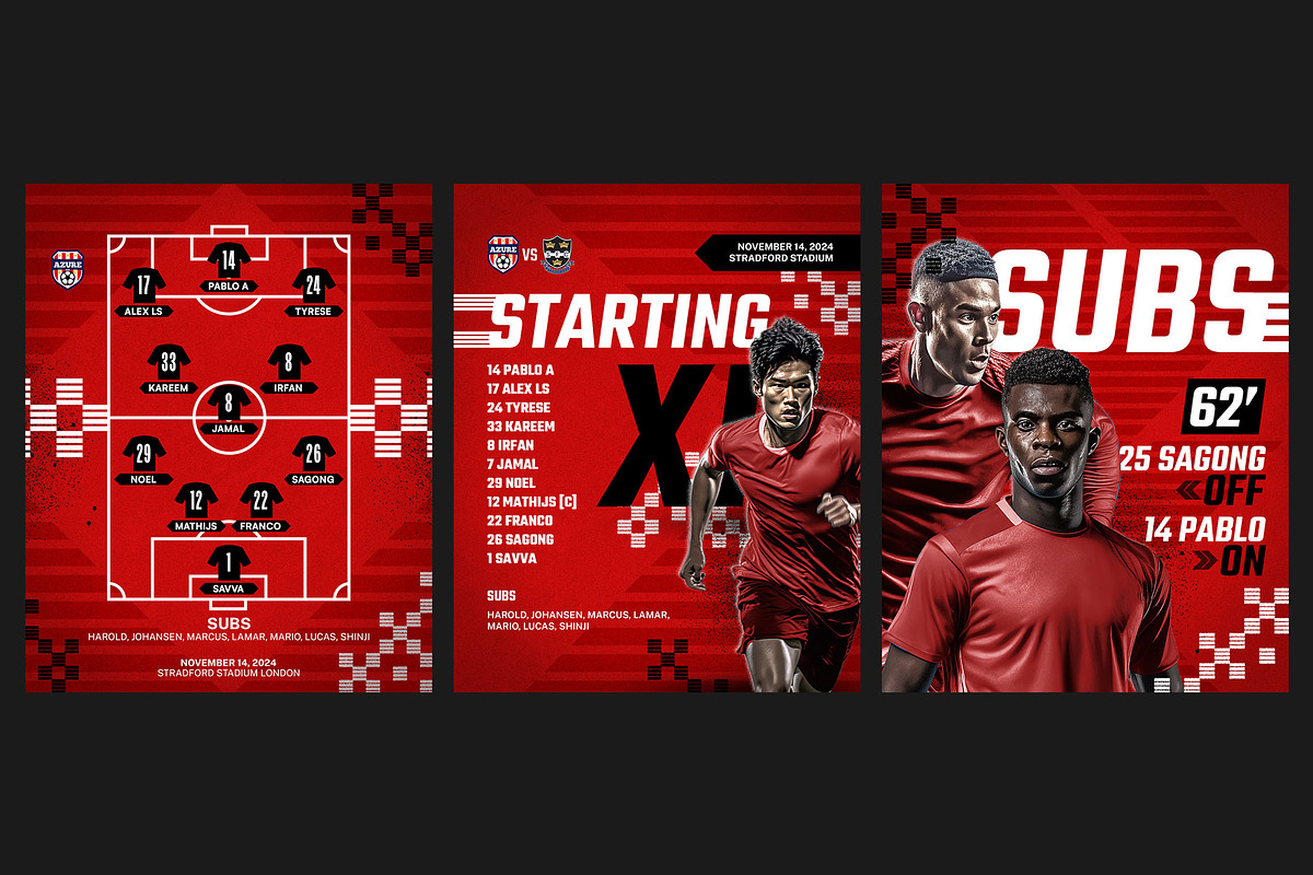 Football Club Instagram Templates, a Social Media Template by Bornx Design (Photo 6 of 7)