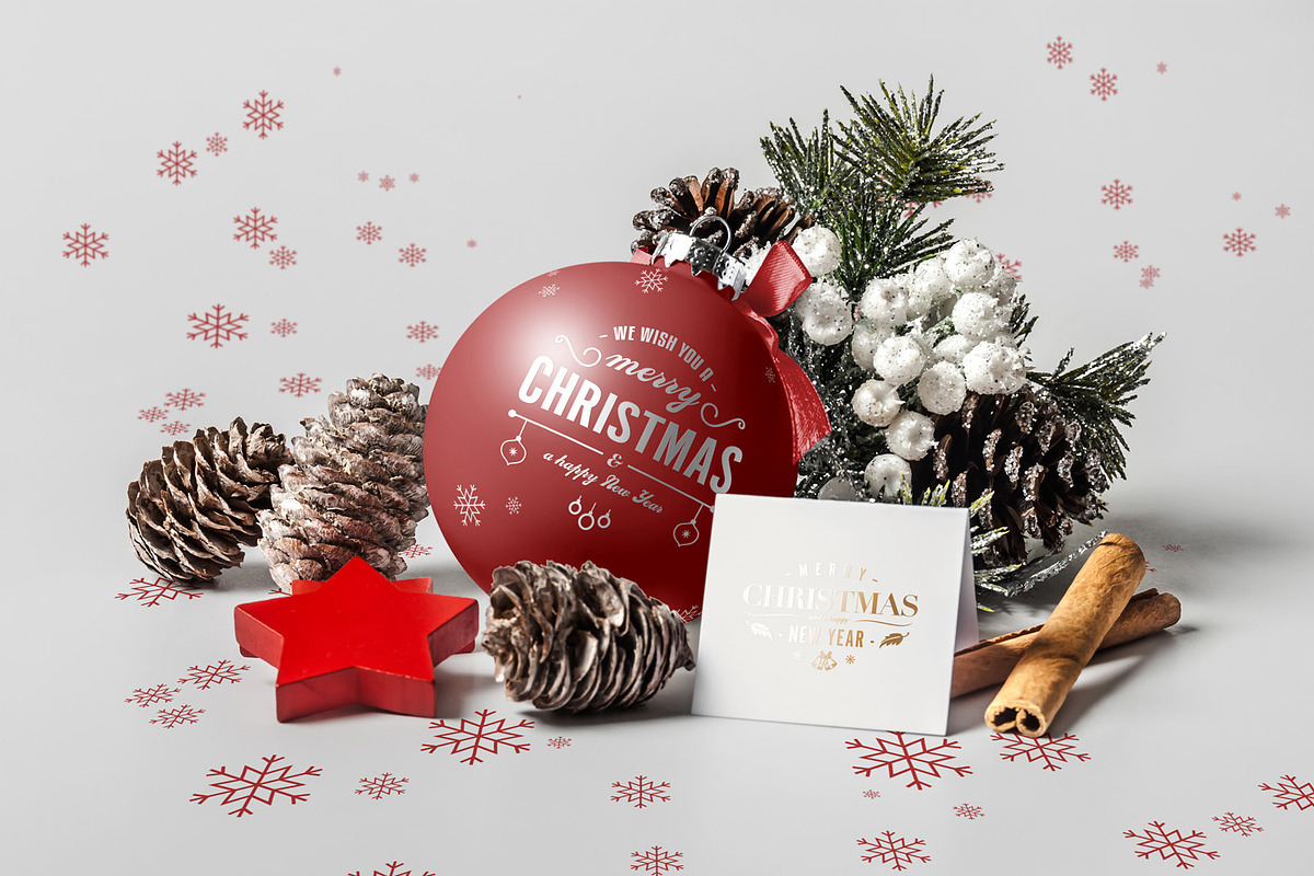 Christmas Ball Mock-up, a Merchandise Mockup by Yogurt86 (Photo 7 of 13)