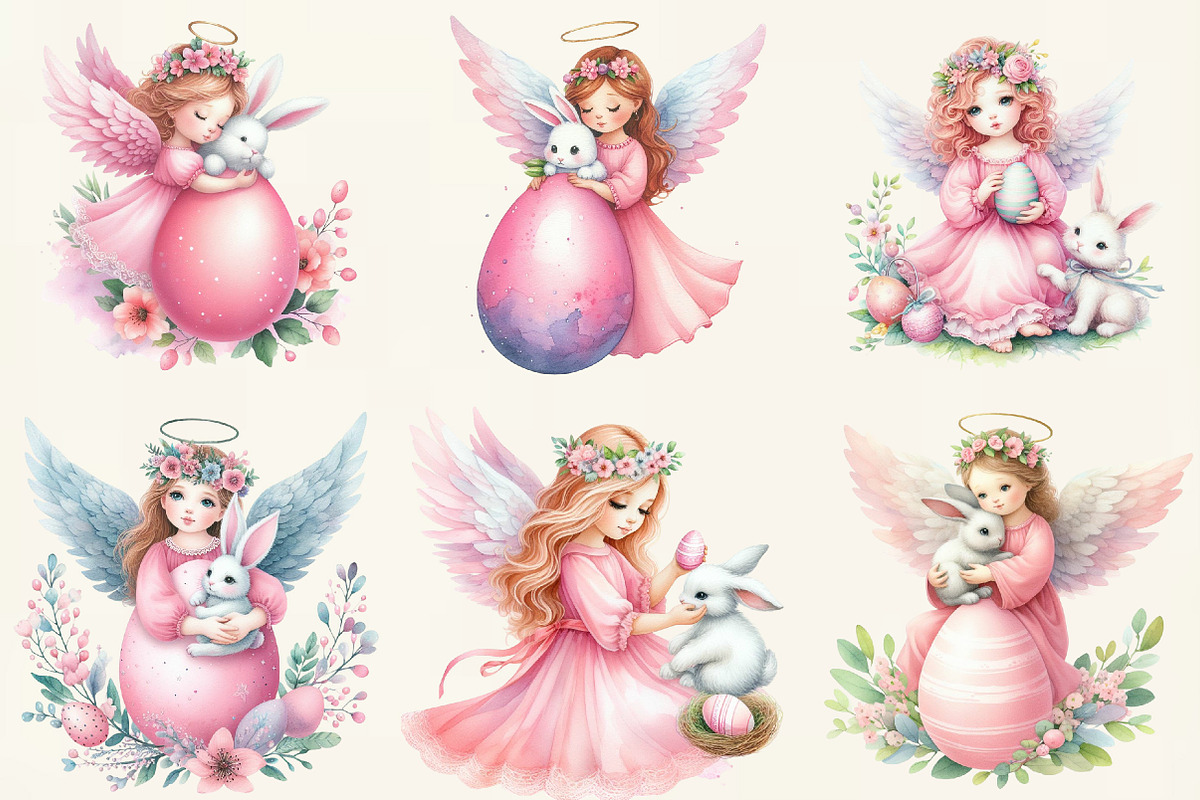 Easter Fairy Clipart, an Illustration by DreamCafeArt (Photo 3 of 6)