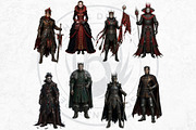 Dark Fantasy Rulers Gothic Clipart 1, a Person Illustration by ThatsDesignArt (Thumbnail 8 of 11)