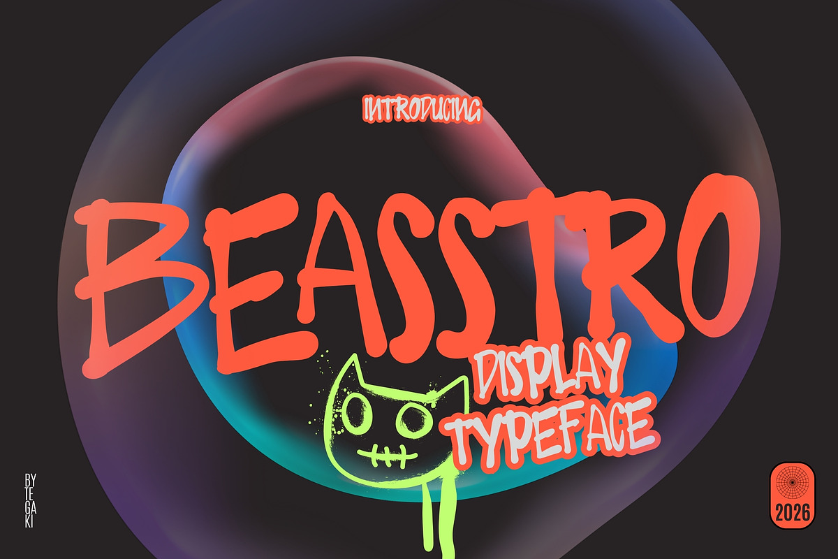 Beasstro, a Font by rudiSasori (Photo 1 of 12)