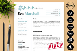 Nurse CV Design / Resume - Eva