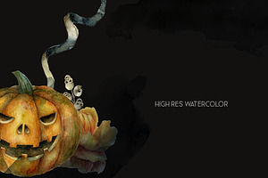 Watercolor Spooky Halloween Pack