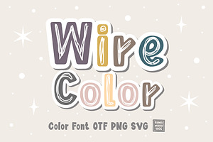 Wire Color OTF PNG SVG, a Symbol Font by DREAMs Soul G.