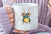 Watercolor Bugs Sublimation Clipart, an Illustration by DreamCafeArt (Thumbnail 5 of 7)