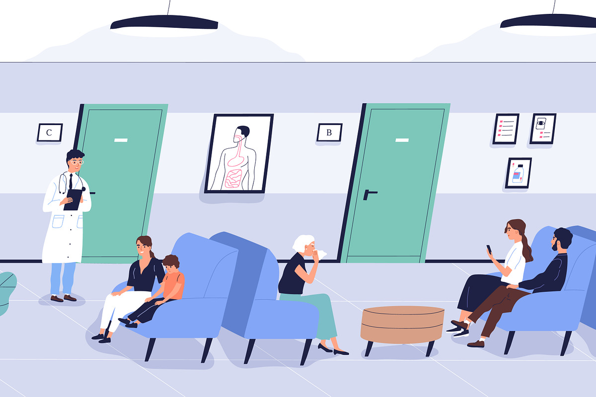 People in modern medical clinic, a Healthcare Illustration by Good Studio (Photo 3 of 3)