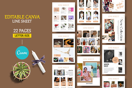Canva Line Sheet Flyer Template
