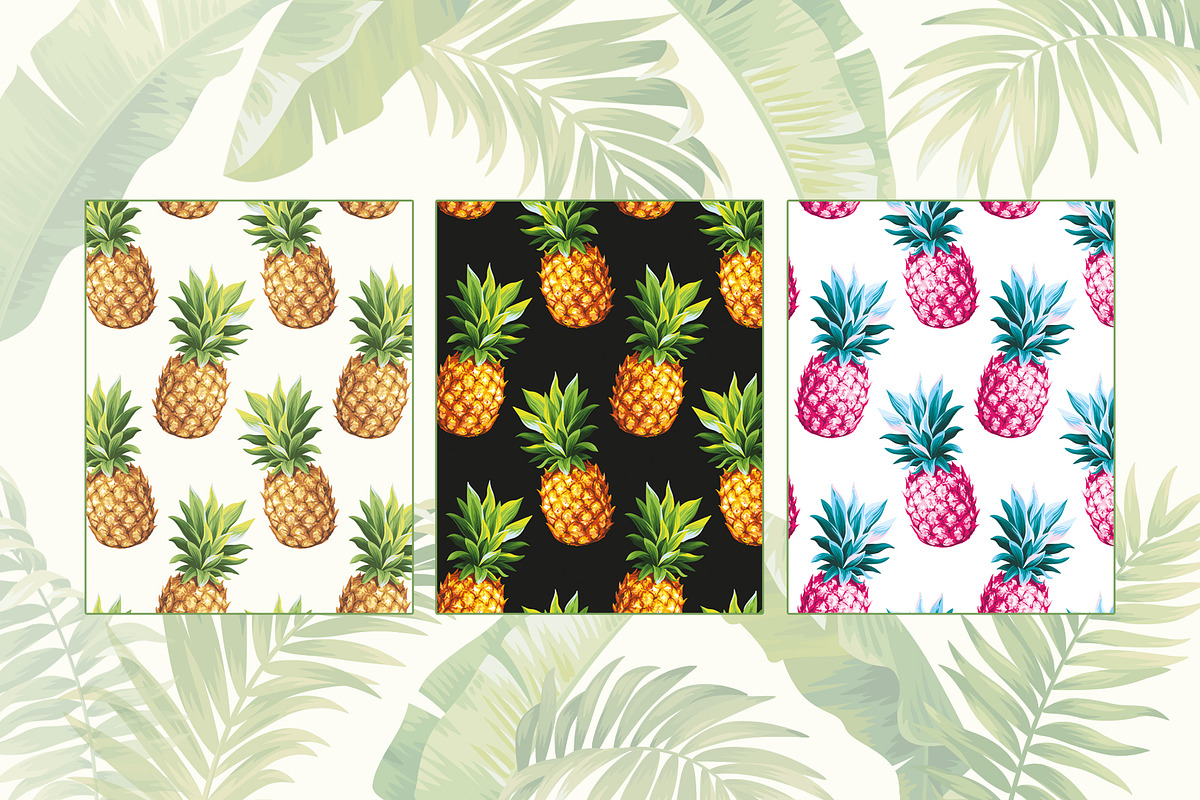Pattern with pineapples., a Pattern Graphic by Anna Smirnova (Photo 2 of 3)