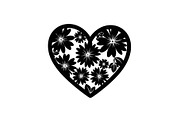 Floral Heart Frame Silhouette Pack, an Illustration by Artivon (Thumbnail 31 of 49)