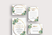 Eucalyptus Gold Geometric Frame, an Invitation Template by Inkpower (Thumbnail 2 of 7)