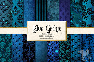 Blue Gothic Digital Paper