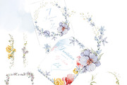 Wildflowers Watercolor bloom set, a Decorative Illustration by Edith’s World (Thumbnail 5 of 9)