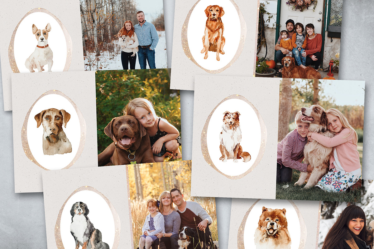 Dog Holiday Christmas Card Template, a Card Template by Ashley Alexandra Design (Photo 3 of 5)