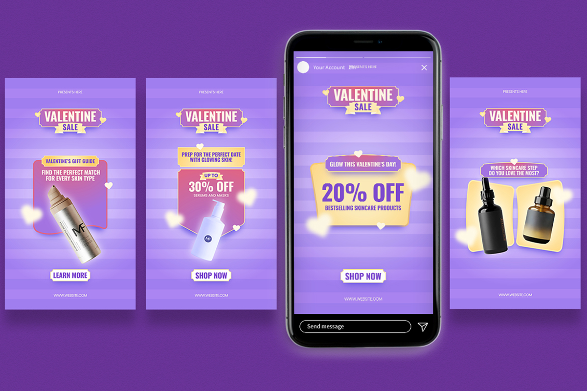 Valentine Sale Instagram & Canva, a Social Media Template by Attype (Photo 4 of 4)