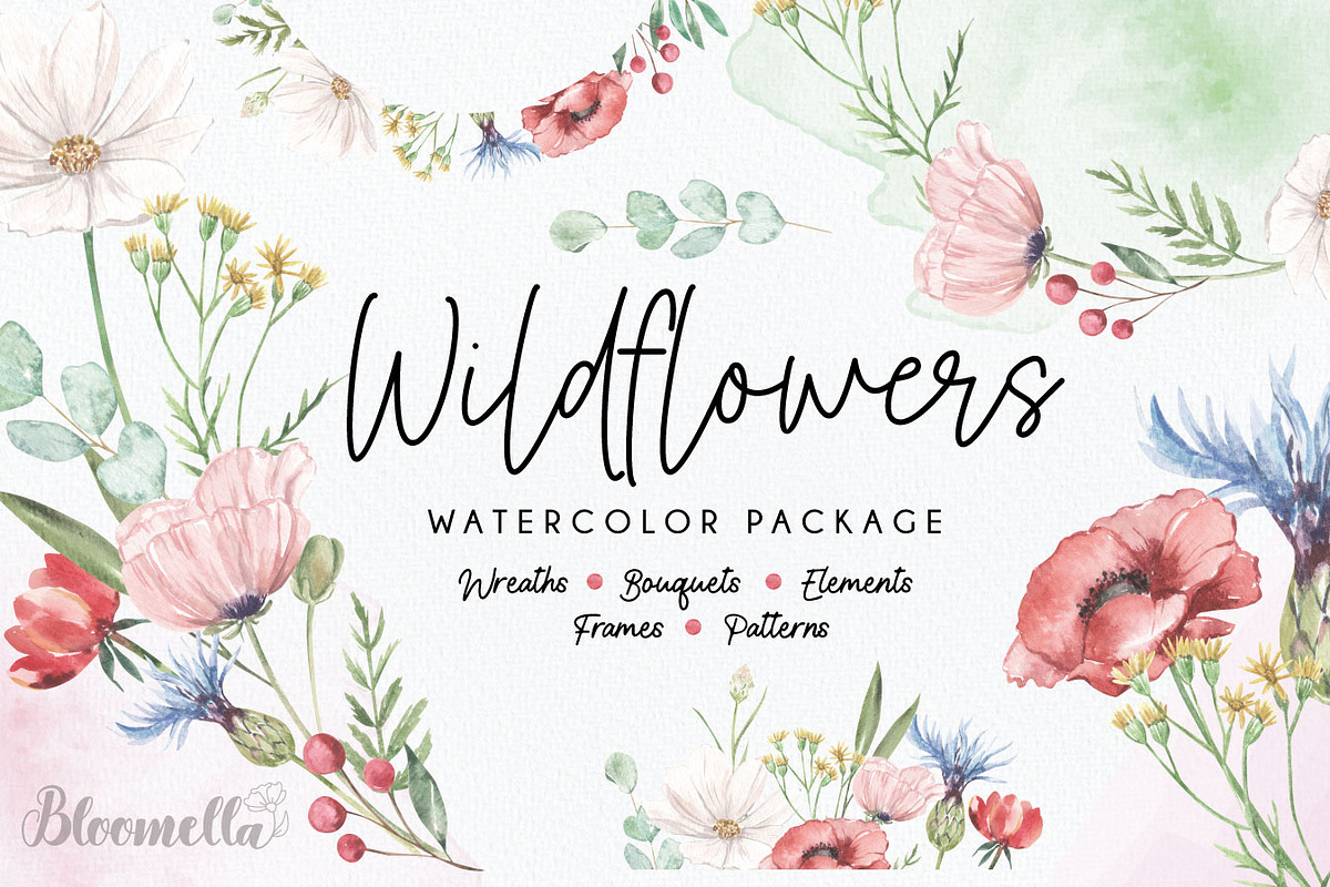 Wildflower Florals Poppies Flowers, an Object Graphic by Bloomella (Photo 1 of 7)