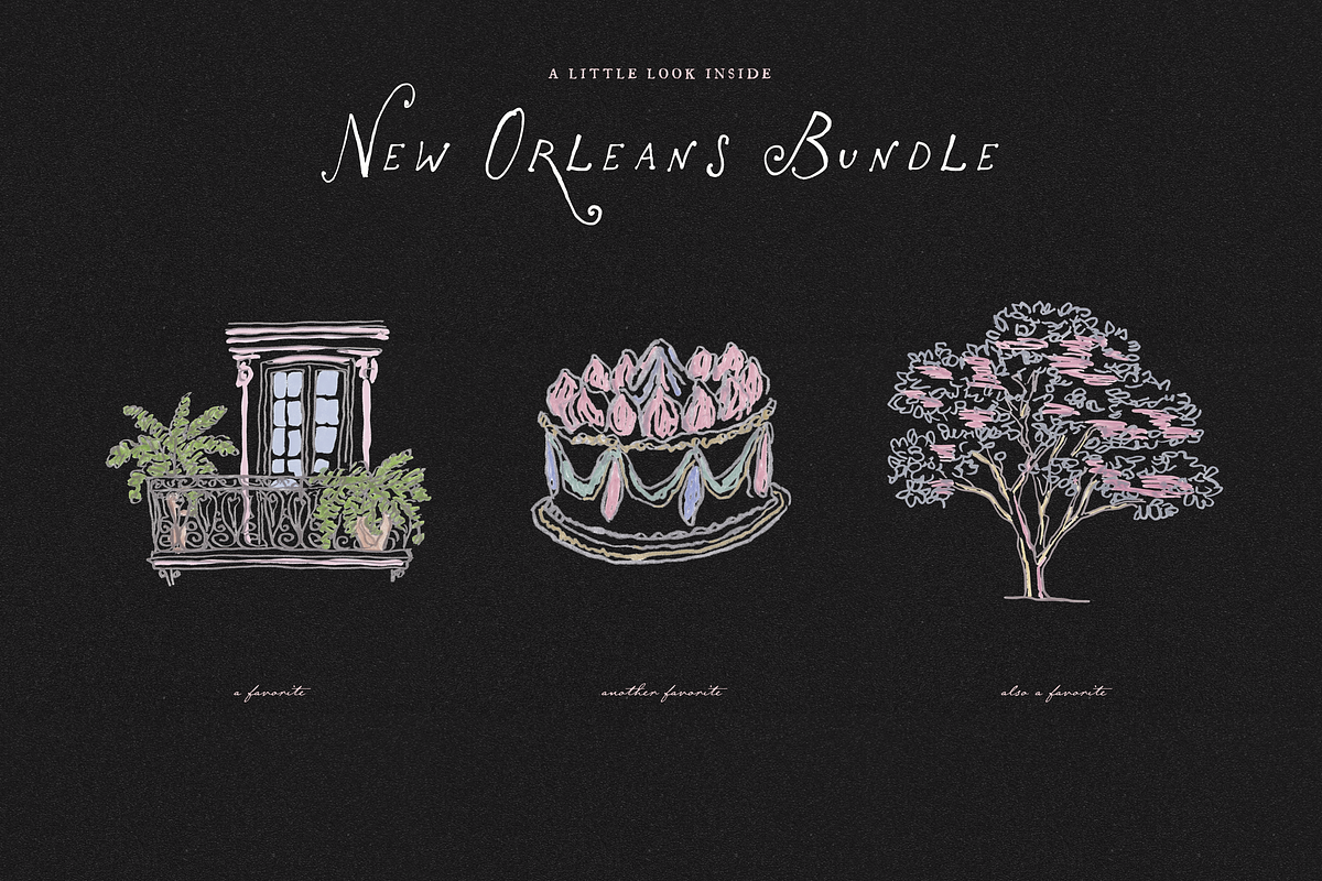 New Orleans Clipart, French Quarter, an Object Illustration by The October Creative (Photo 4 of 16)