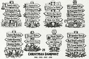 Christmas Signpost SVG Bundle