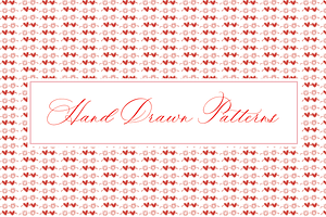 Hand Drawn Valentine Pattern Glasses
