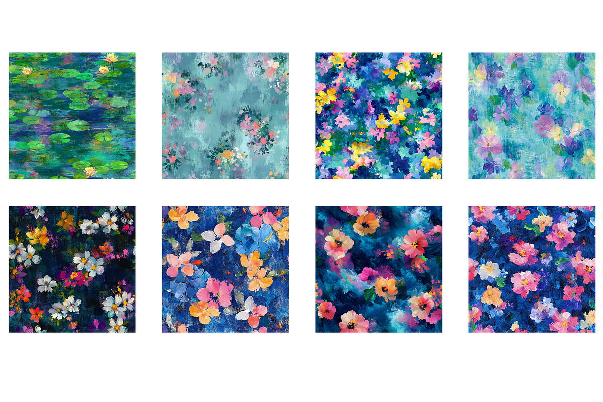 Flowers Digital Papers, a Texture Illustration by Designworld (Photo 2 of 5)