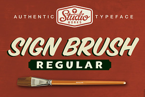 Sign Brush Regular Display Type