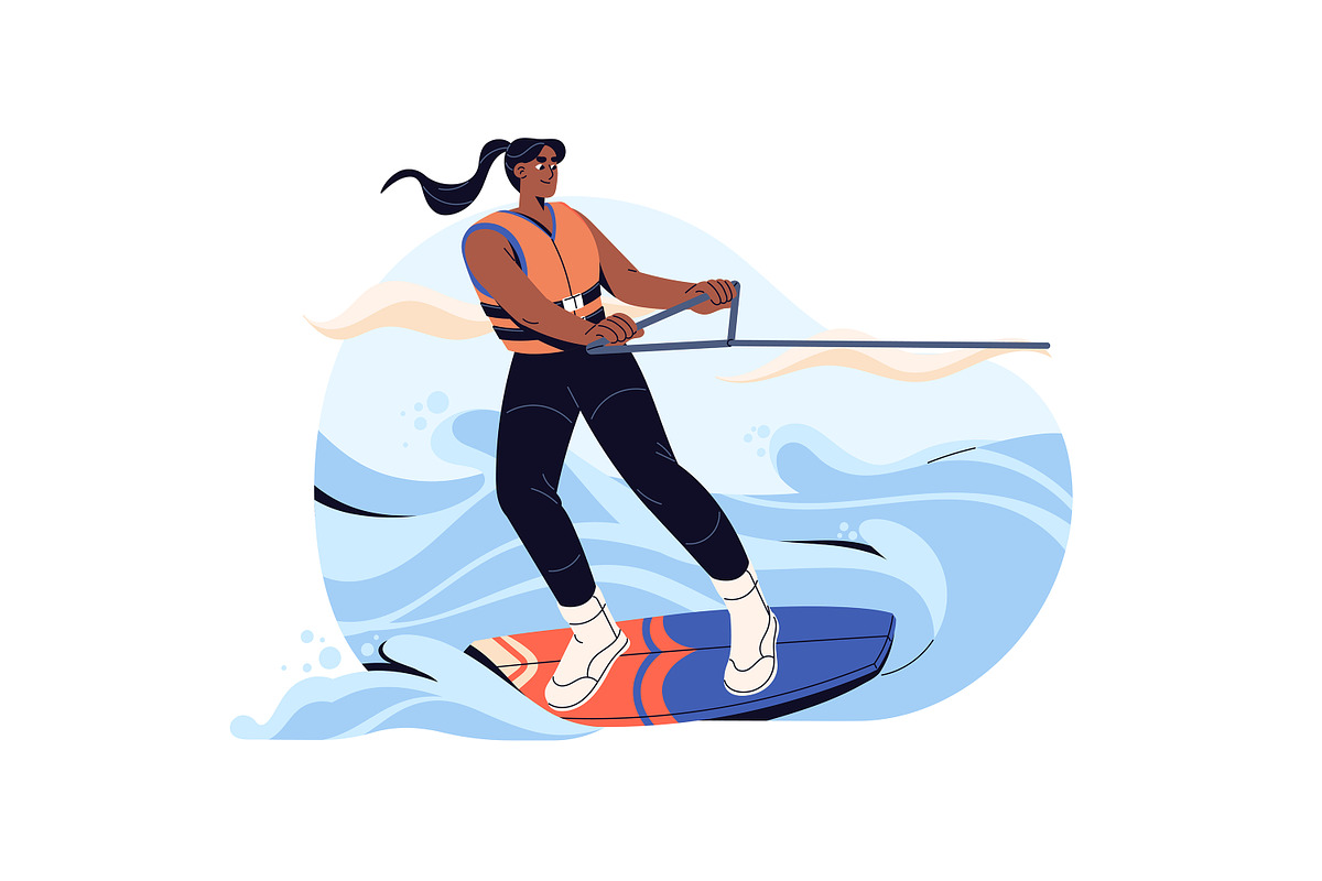 Extreme sport on summer vacation set, a Sport Illustration by PaperTrident (Photo 2 of 9)