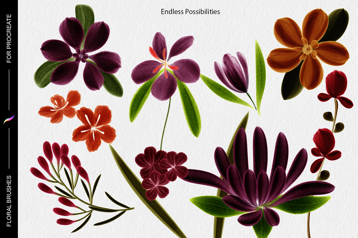 Perfect Flower brushes for Procreate, a Brush Add-On by Patternish (Photo 3 of 3)