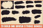 Bold Ink Brush Stroke Bundle, an Illustration by Amazin_art (Thumbnail 1 of 21)