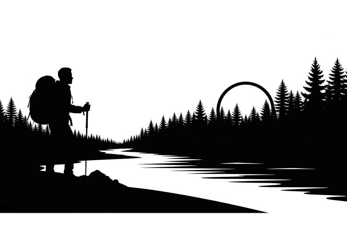 Nature Landscape Silhouette Vector B, an Illustration by Designer_Momina (Photo 27 of 51)