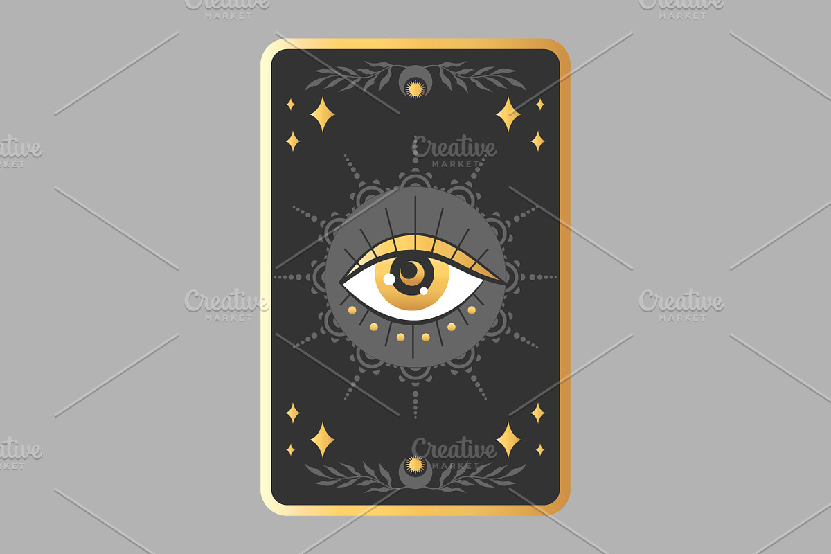 Golden Eye Tarot Cards, a Decorative Illustration by PsychocheArt (Photo 3 of 3)