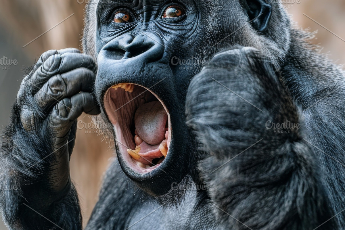 236 surprised animals, an Animal Photo by Handmadefont (Photo 67 of 241)