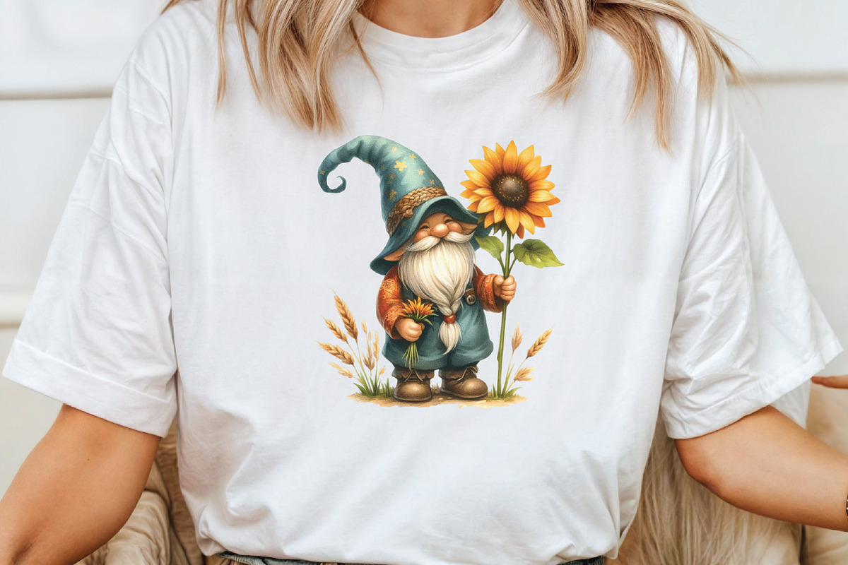 Watercolor Summer Gnome Clipart, an Illustration by CraftArtStudio (Photo 4 of 6)