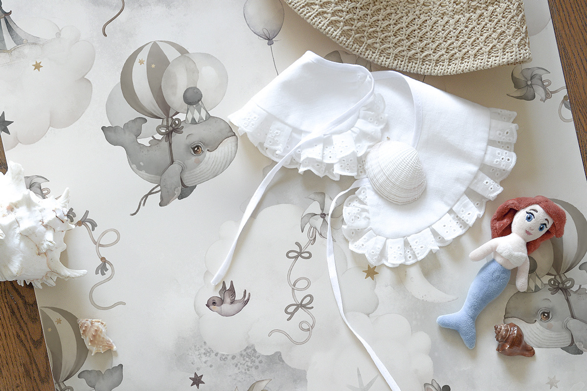 Gray Watercolor Nursery graphic Set, an Illustration by TanyaSchuka (Photo 6 of 11)