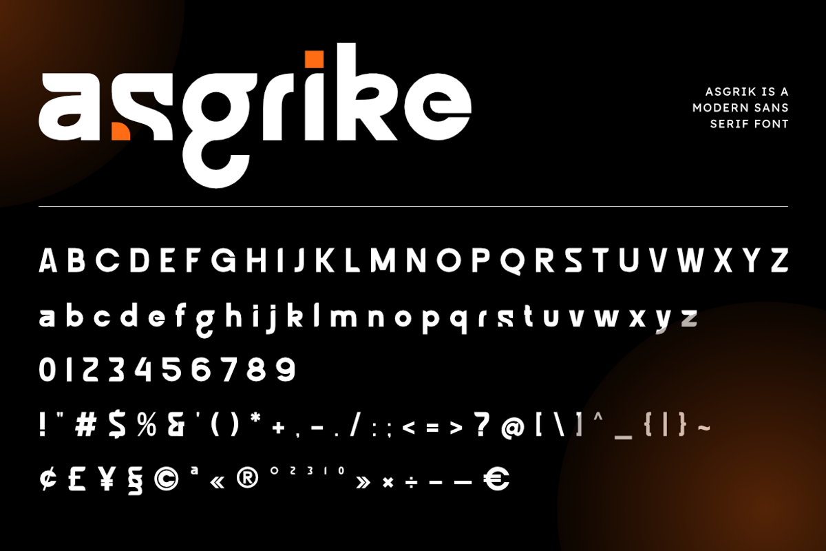 Asgrike - Modern Sans Serif Font, a Font by Masyafi Studio (Photo 3 of 9)