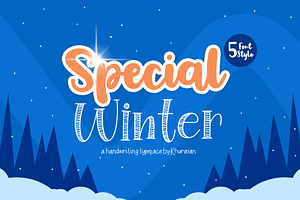 Special Winter 5 Font + Bonus, a Script Font by khurasan