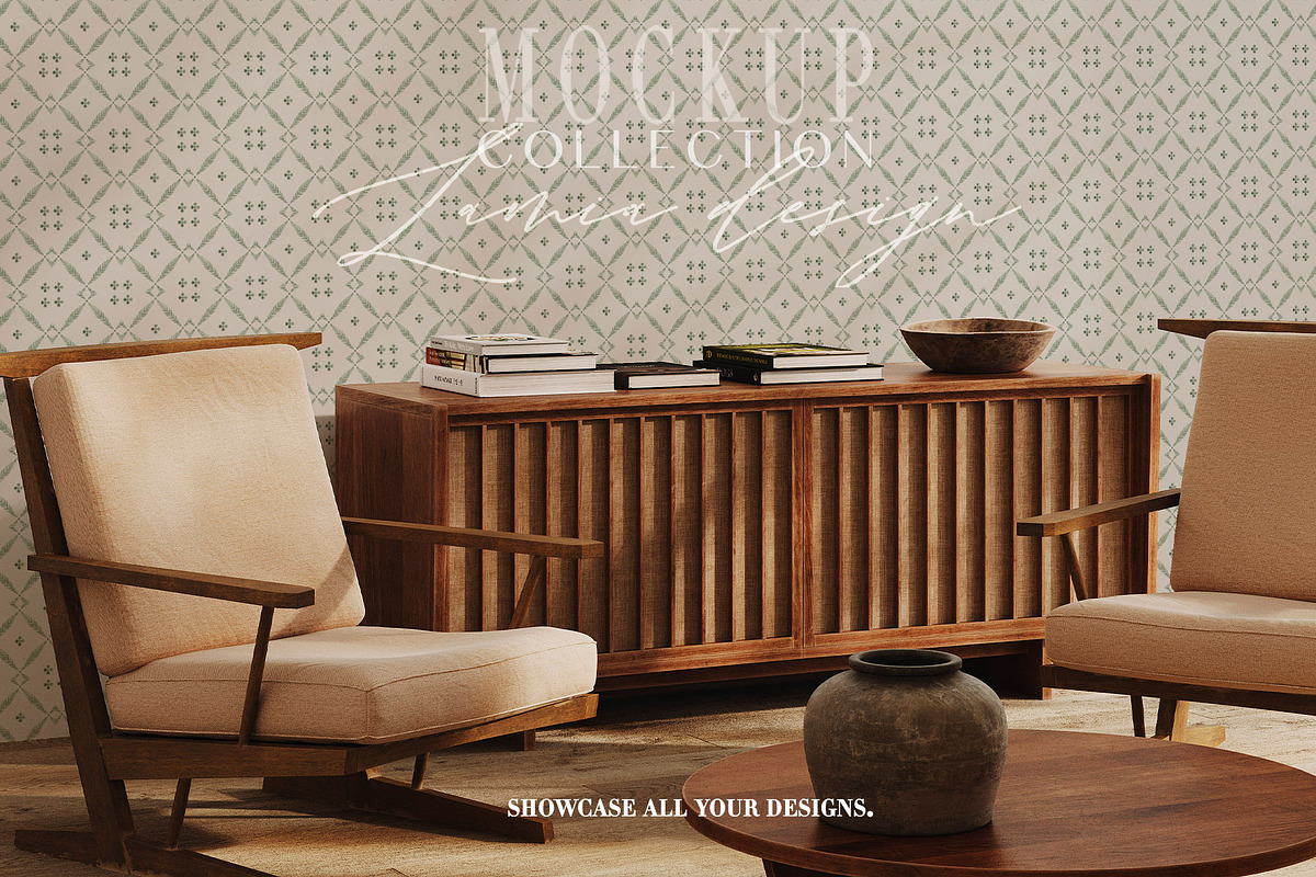 Wallpaper Mockup Ethnic Decor, a Household Mockup by LAMIA DESIGN (Photo 11 of 14)