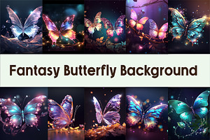 Fantasy Butterfly Background