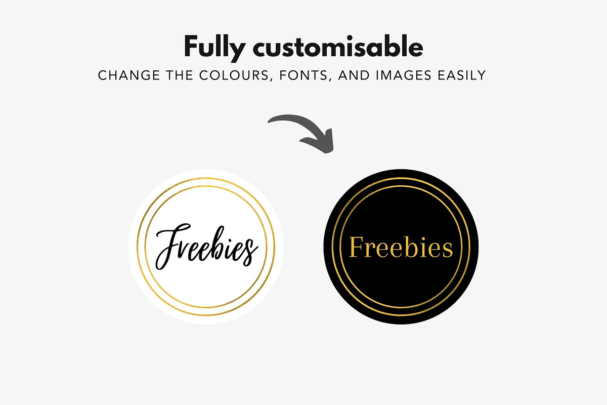 Gold Instagram Highlights Canva, a Graphic by DeeBeeDesign (Photo 6 of 7)
