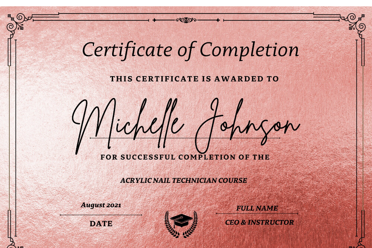 Certificate of Completion Template, a Card Template by YasdeyDesigns (Photo 2 of 5)