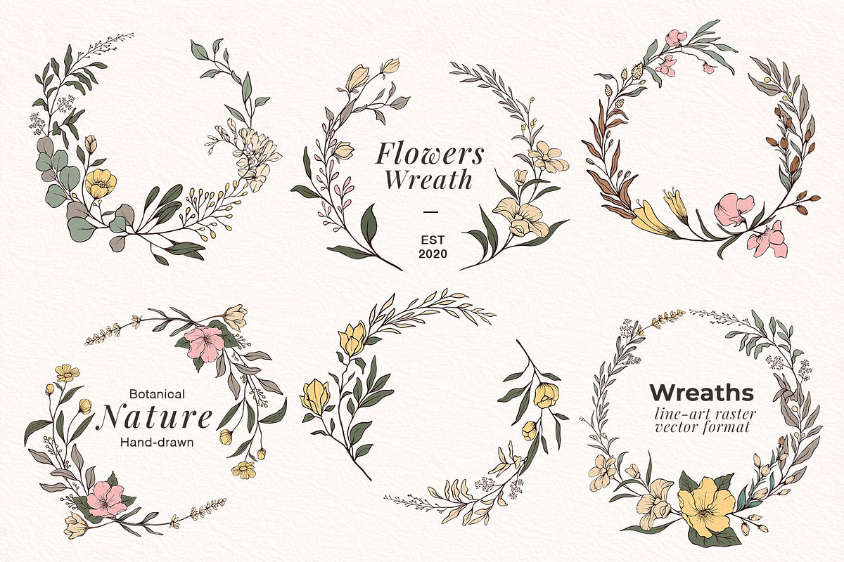 Wild Flowers Botanical Illustration, a Decorative Illustration by Papatongartist (Photo 7 of 14)