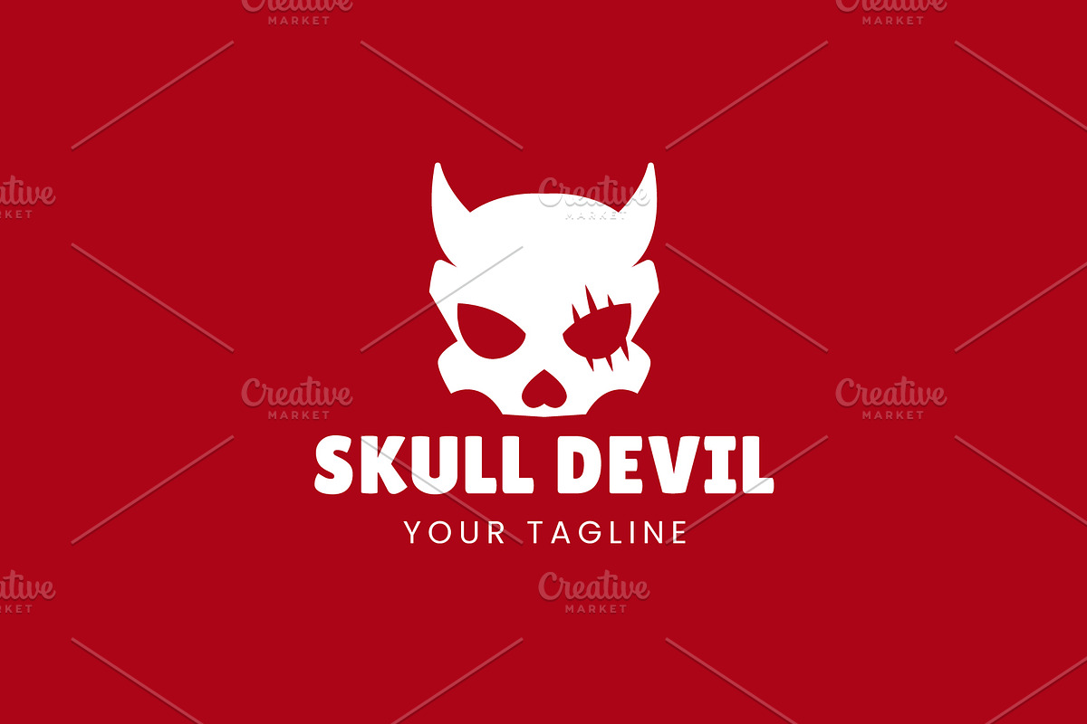 Skull devil logo icon illustration, a Branding & Logo Template by Dyn Studio